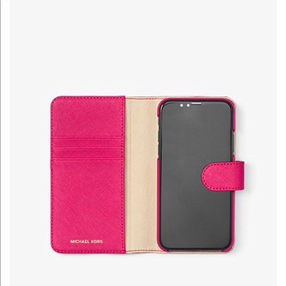 Michael Kors Leather Folio Phone Case